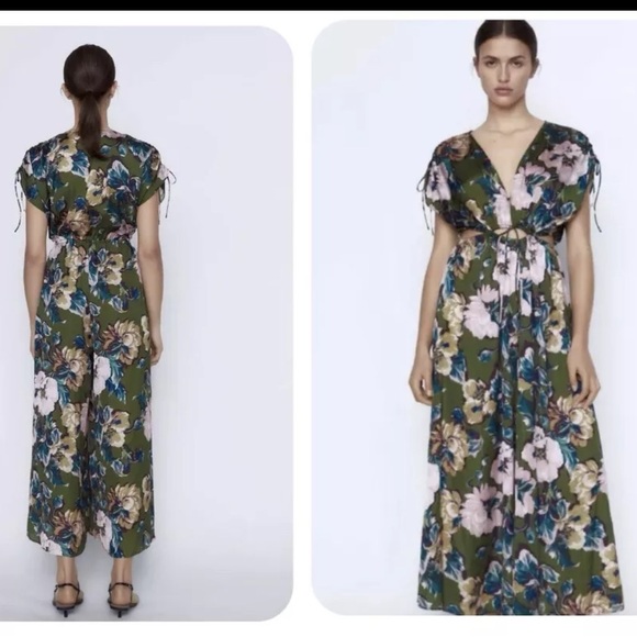 Zara Pants - Womens Zara Floral Jumpsuit Size Small